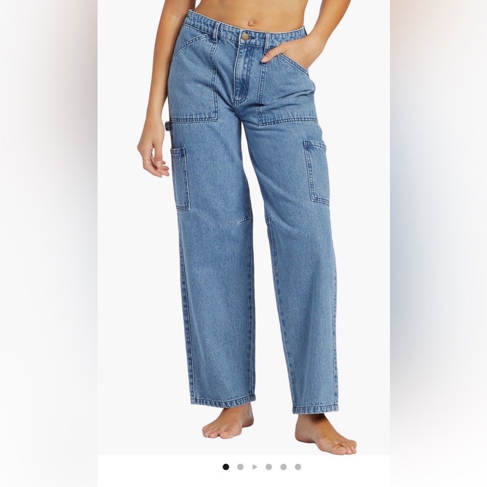 Billabong Leia Carpenter Jeans in Blue Rinse Indigo